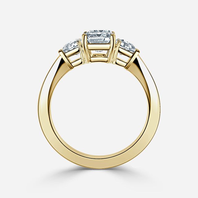 Elixa Yellow Gold Trilogy Engagement Ring