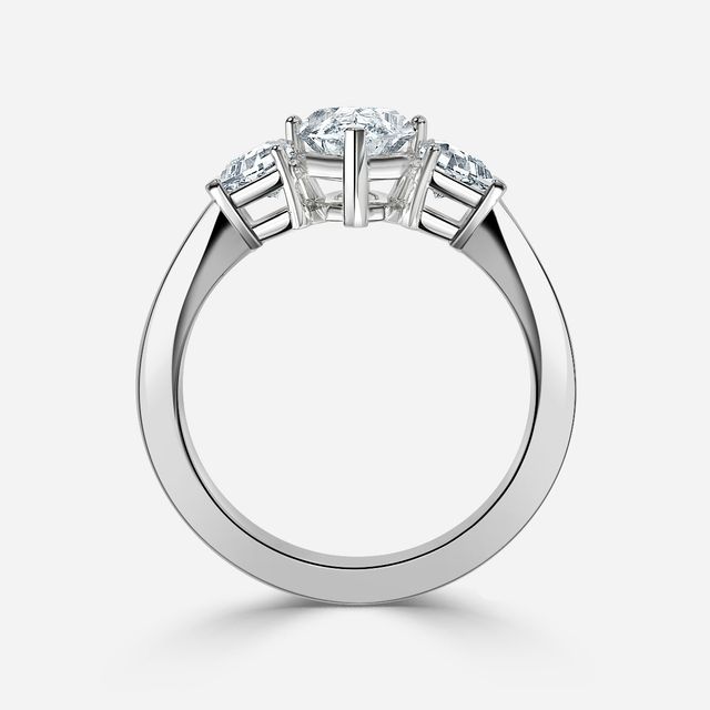 Elixa White Gold Trilogy Engagement Ring