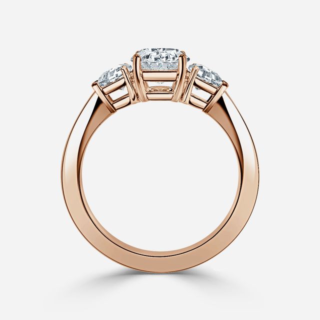 Elixa Rose Gold Trilogy Engagement Ring