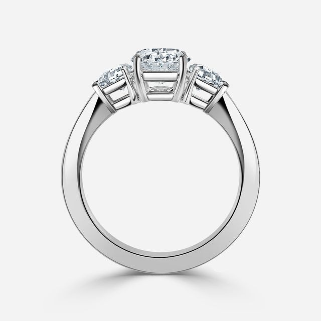Elixa Platinum Trilogy Engagement Ring