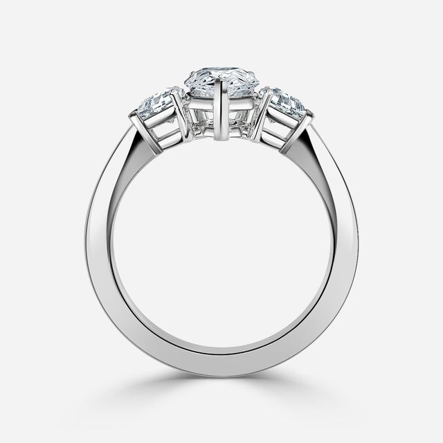 Elixa Platinum Trilogy Engagement Ring