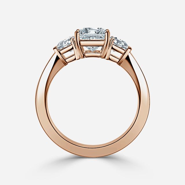 Elixa Rose Gold Trilogy Engagement Ring