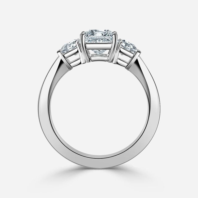 Elixa White Gold Trilogy Engagement Ring