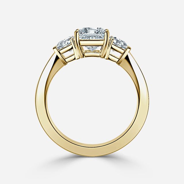 Elixa Yellow Gold Trilogy Engagement Ring