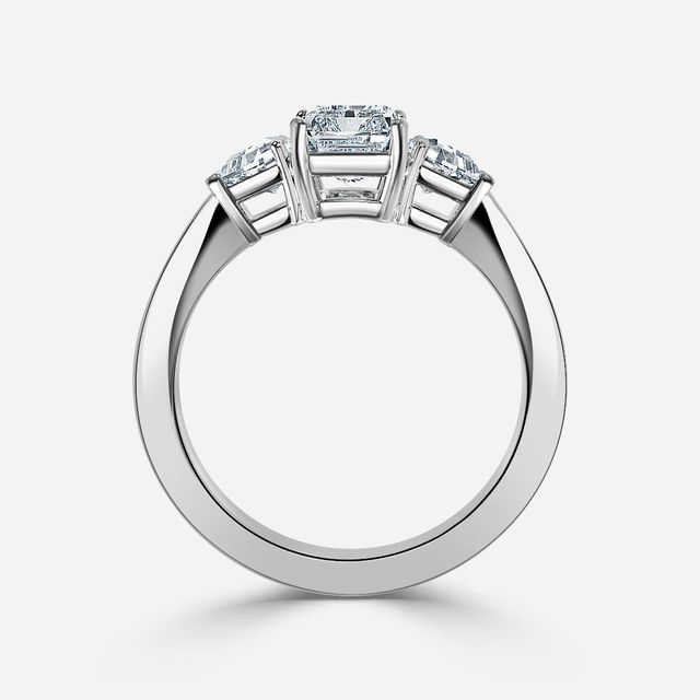 Elixa Platinum Trilogy Engagement Ring