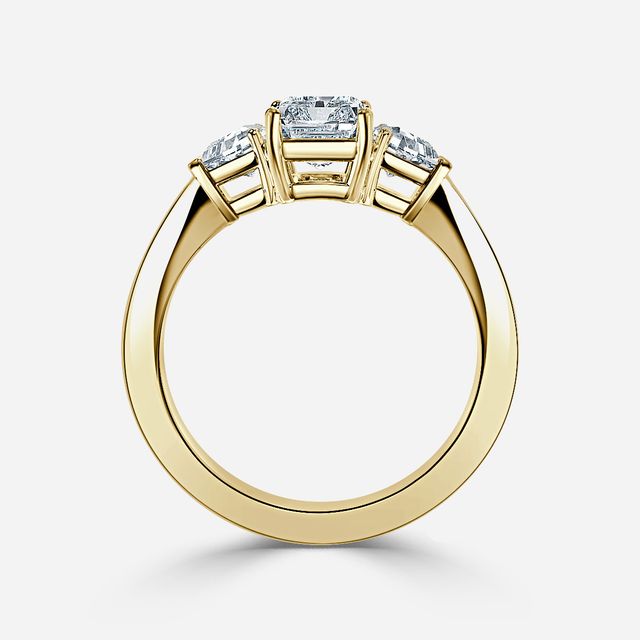 Elixa Yellow Gold Trilogy Engagement Ring