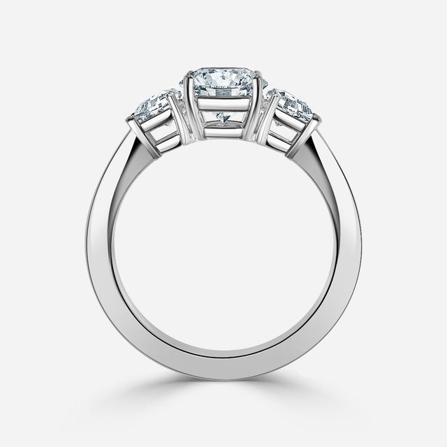 Elixa White Gold Trilogy Engagement Ring