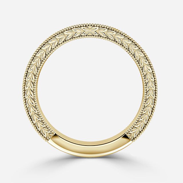 Viana 2.0mm Yellow Gold Grain Set Wedding Band