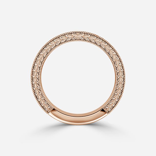 Viana 2.5mm Rose Gold Grain Set Wedding Band