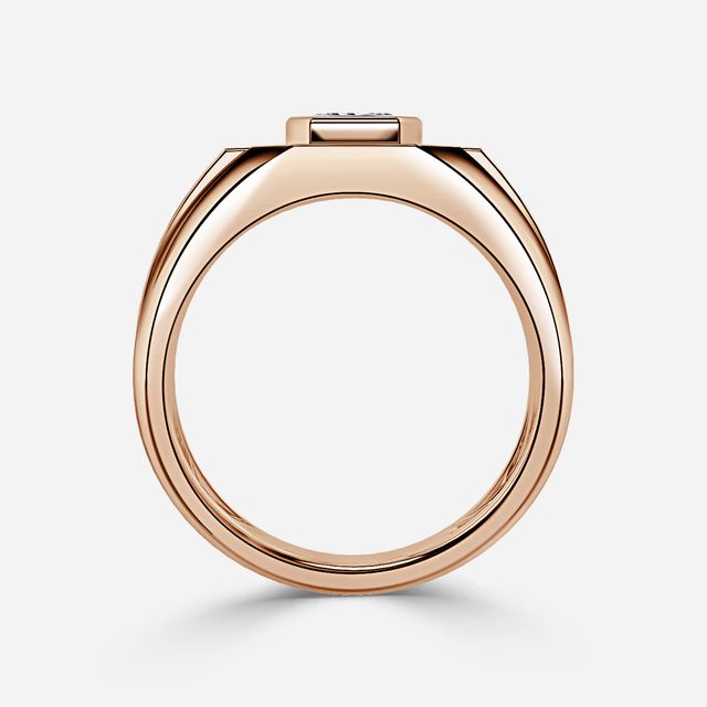 Modō Rose Gold Men's Bezel Set Engagement Ring