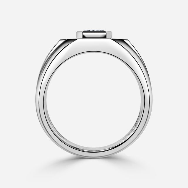 Modō White Gold Men's Bezel Set Engagement Ring