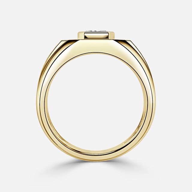 Modō Yellow Gold Men's Bezel Set Engagement Ring