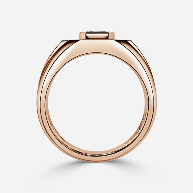 Modō Rose Gold Men's Bezel Set Engagement Ring