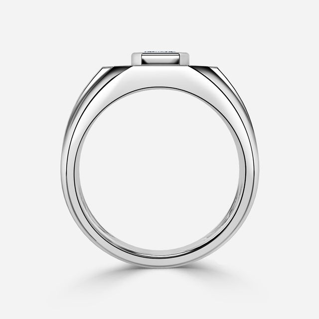 Modō White Gold Men's Bezel Set Engagement Ring