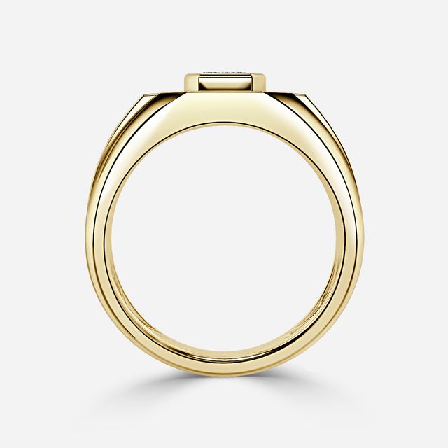 Modō Yellow Gold Men's Bezel Set Engagement Ring