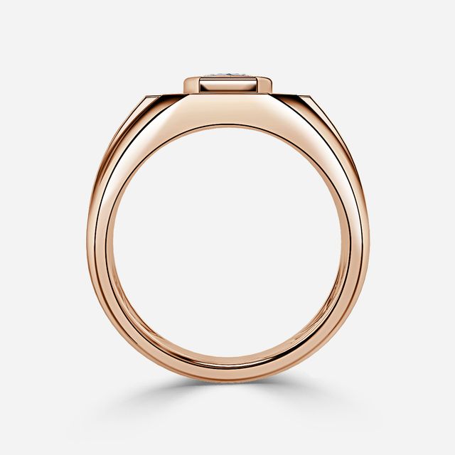 Modō Rose Gold Men's Bezel Set Engagement Ring