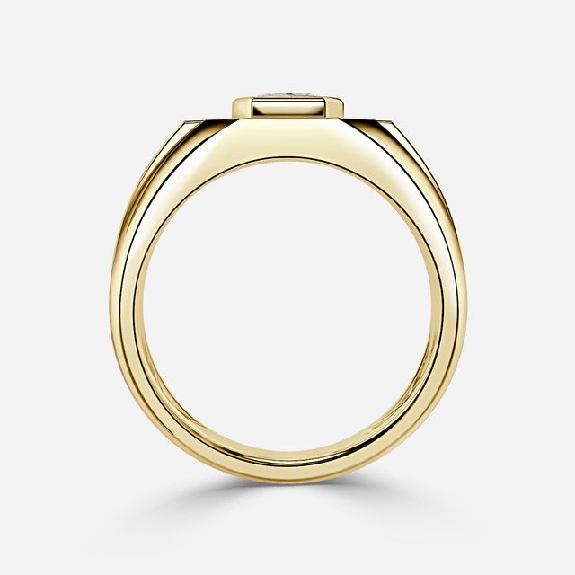 Modō Yellow Gold Men's Bezel Set Engagement Ring
