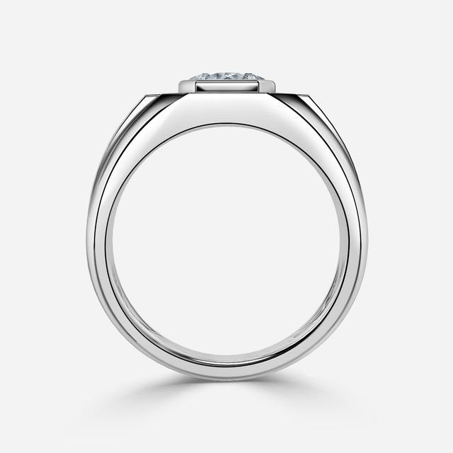 Modō Platinum Men's Bezel Set Engagement Ring