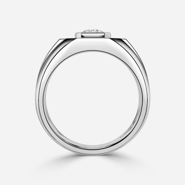 Modō Platinum Men's Bezel Set Engagement Ring