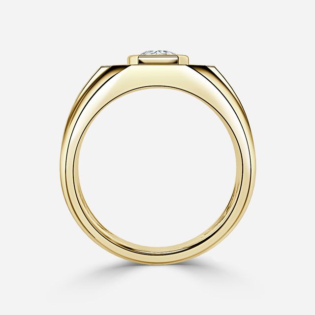 Modō Yellow Gold Men's Bezel Set Engagement Ring