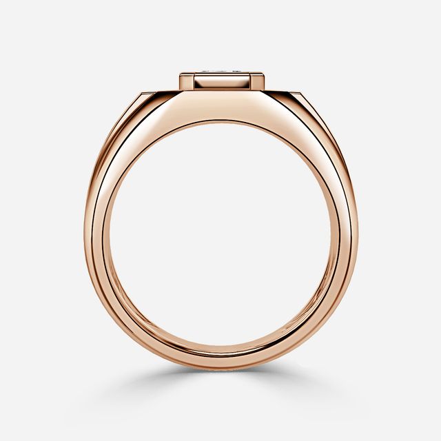 Modō Rose Gold Men's Bezel Set Engagement Ring