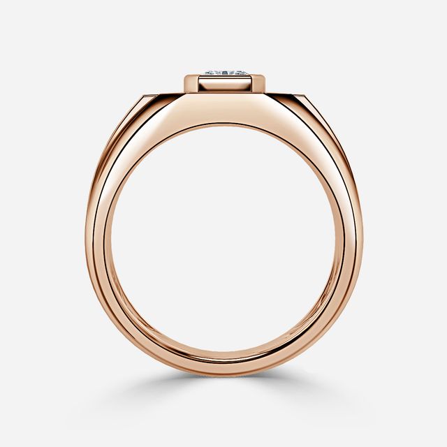 Modō Rose Gold Men's Bezel Set Engagement Ring