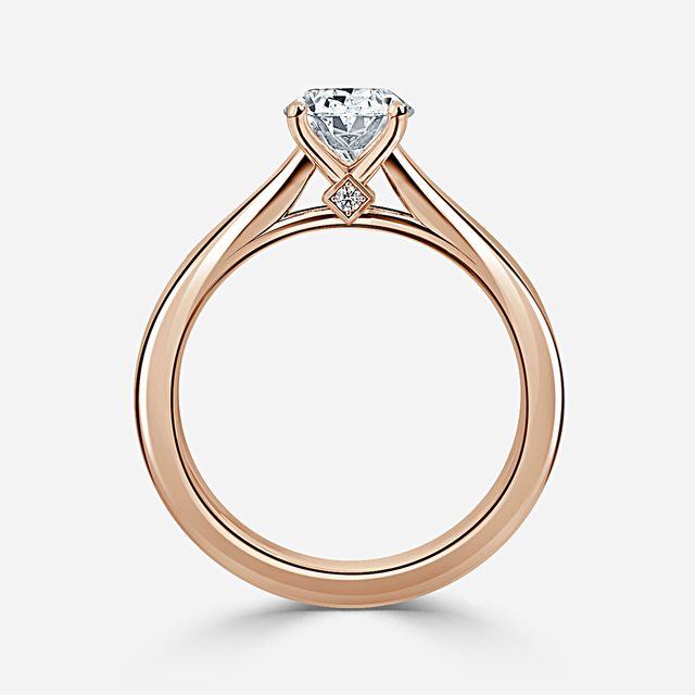 Ceina Rose Gold Solitaire Engagement Ring