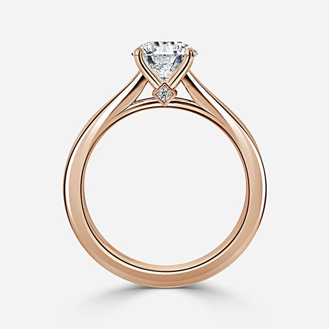 Ceina Rose Gold Solitaire Engagement Ring