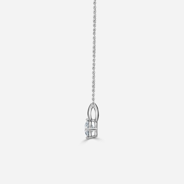 Emma White Gold Leaf Pendant