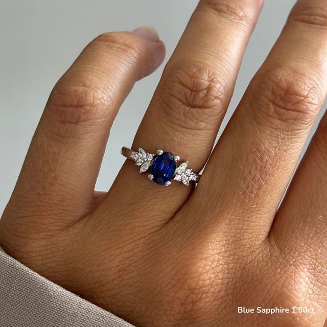 Sphinx Platinum Flower Engagement Ring