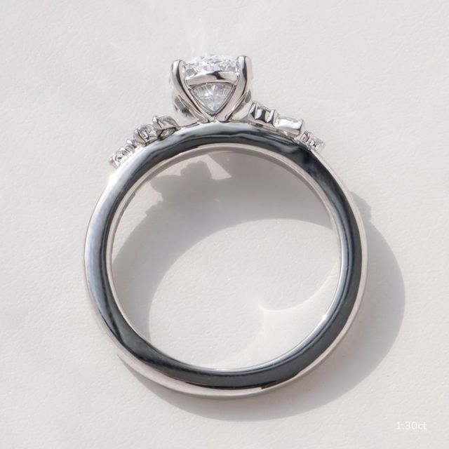 Sphinx Platinum Flower Engagement Ring