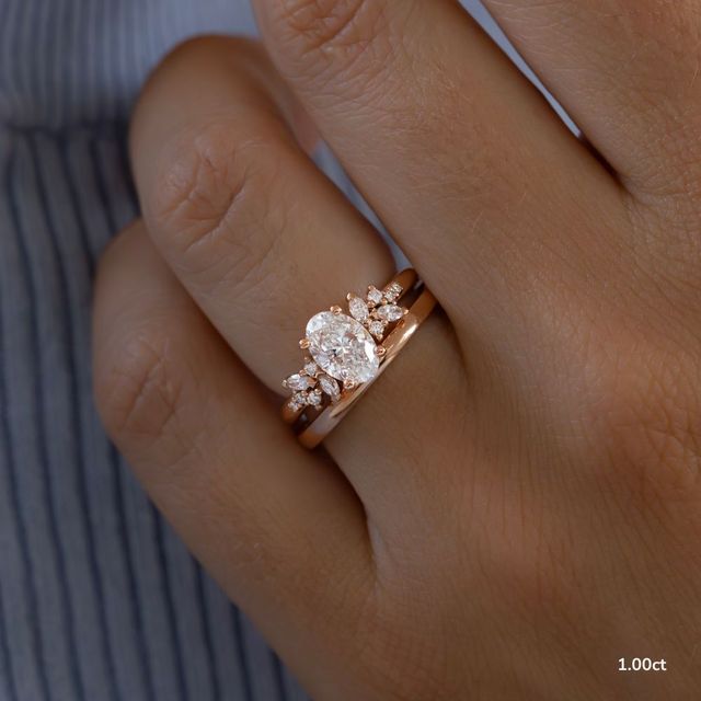 Sphinx Rose Gold Flower Engagement Ring