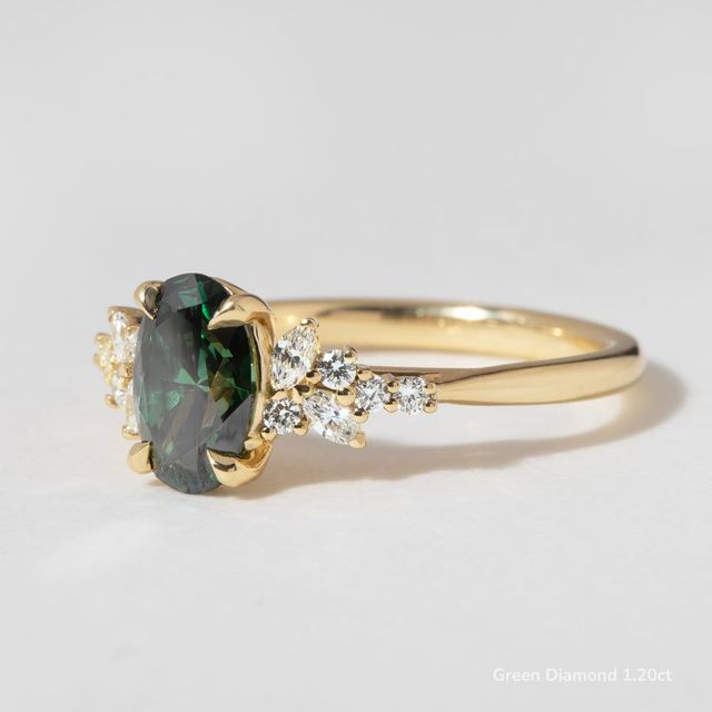 Sphinx Yellow Gold Flower Engagement Ring
