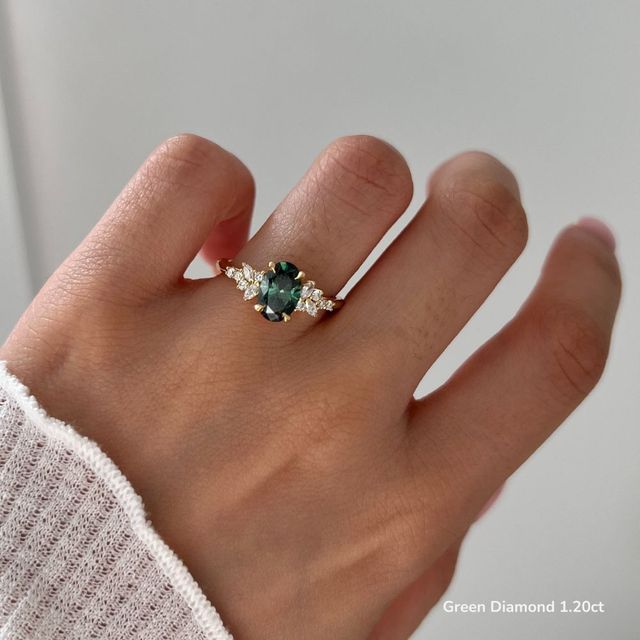 Sphinx Yellow Gold Flower Engagement Ring