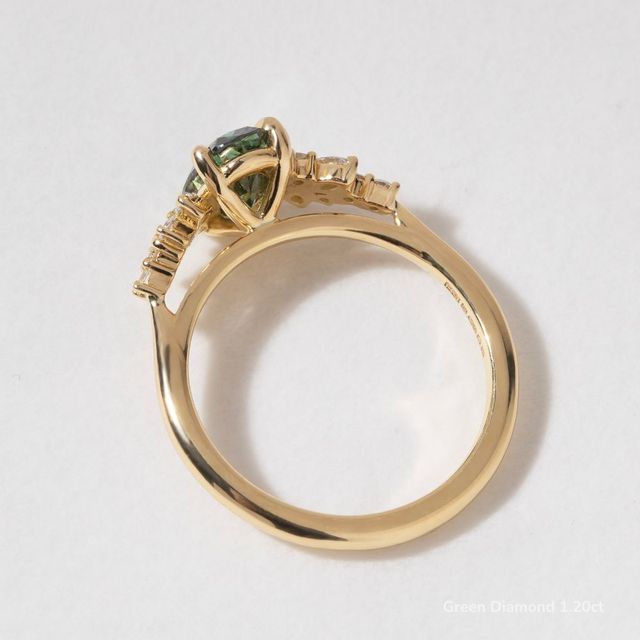 Sphinx Yellow Gold Flower Engagement Ring