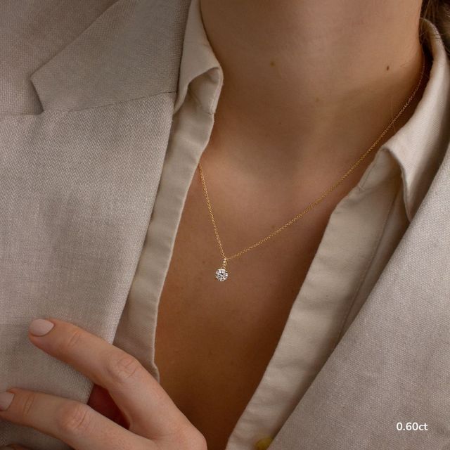Lucis Yellow Gold Hoop Pendant