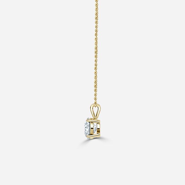 Lucis Yellow Gold Hoop Pendant