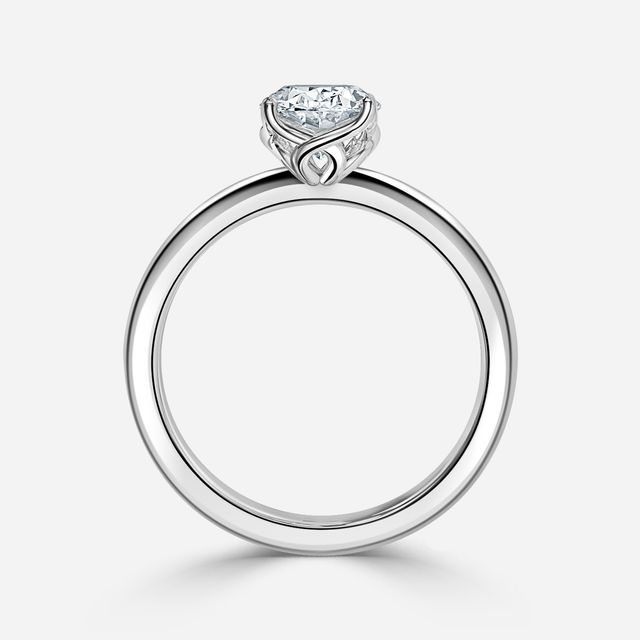 Gisela Paltinum Twisted Lotus Engagement Ring