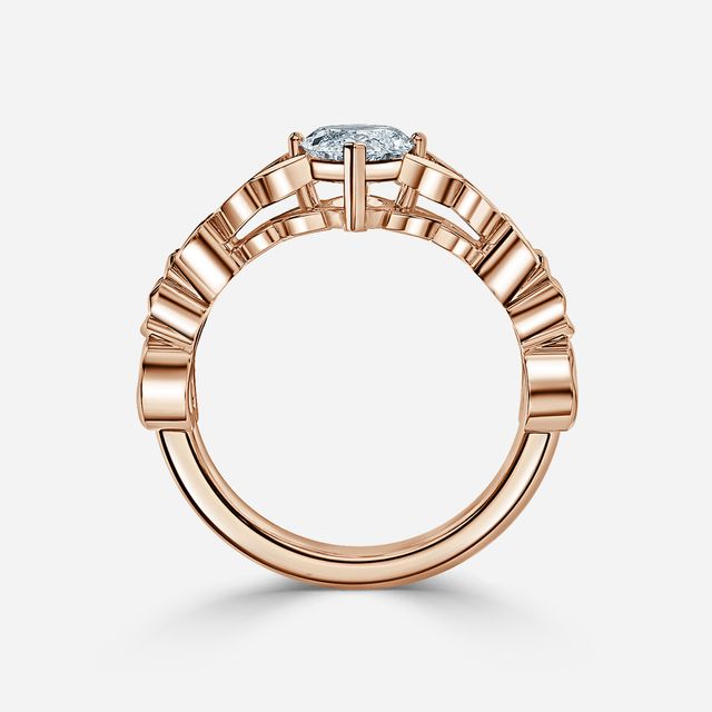 Kirian Rose Gold Celtic Engagement Ring
