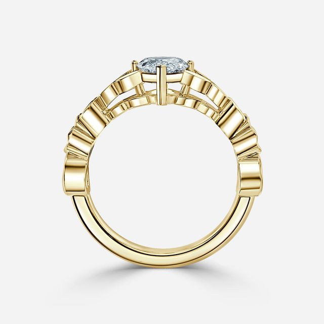Kirian Yellow Gold Celtic Engagement Ring