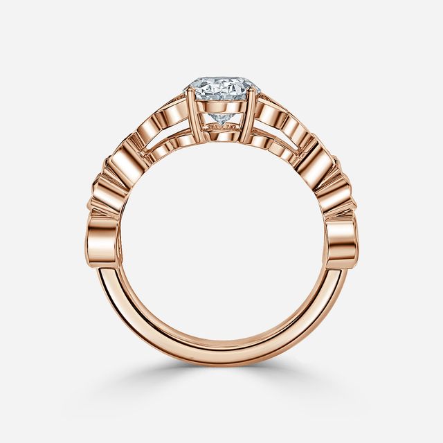 Kirian Rose Gold Celtic Engagement Ring