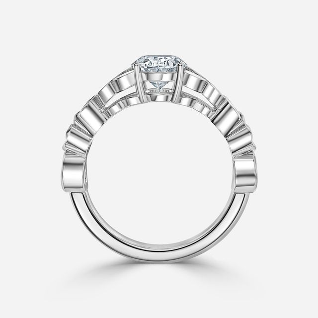 Kirian Platinum Celtic Engagement Ring