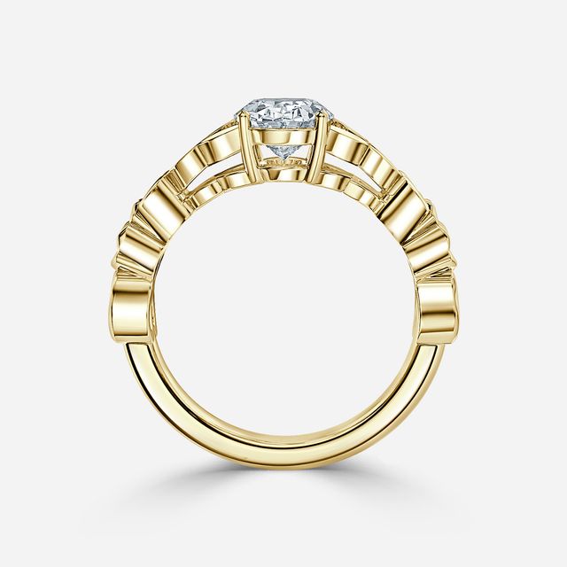 Kirian Yellow Gold Celtic Engagement Ring