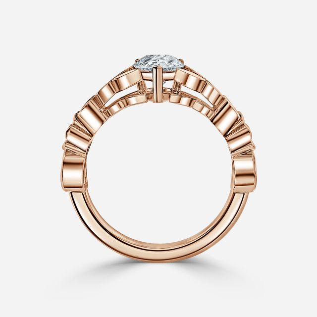 Kirian Rose Gold Celtic Engagement Ring