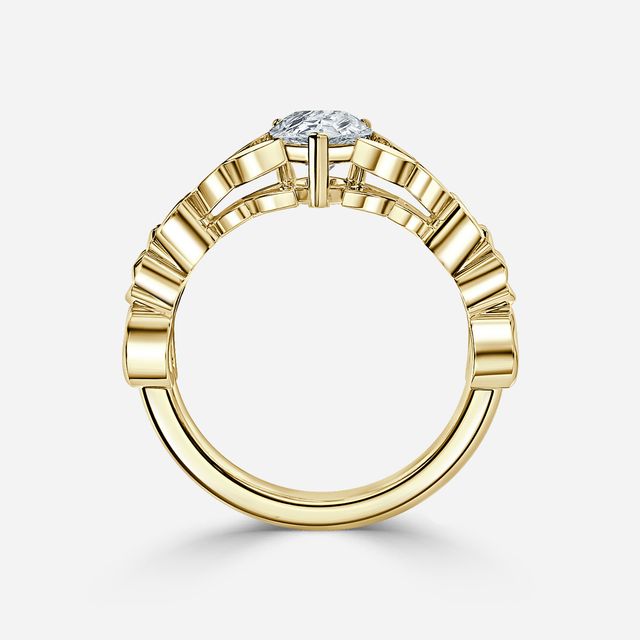 Kirian Yellow Gold Celtic Engagement Ring