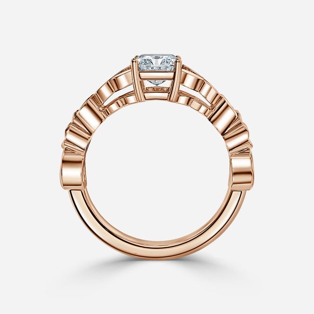 Kirian Rose Gold Celtic Engagement Ring