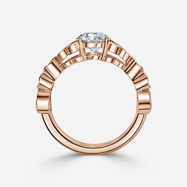 Kirian Rose Gold Celtic Engagement Ring