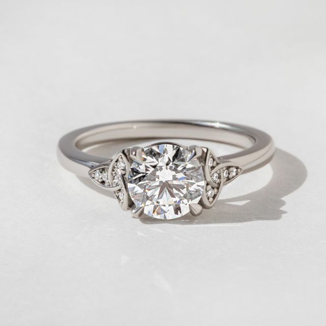 1.20Ct Lab Grown Round Platinum Celtic Song Engagement Ring
