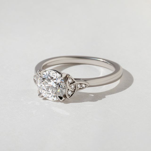 1.20Ct Lab Grown Round Platinum Celtic Song Engagement Ring