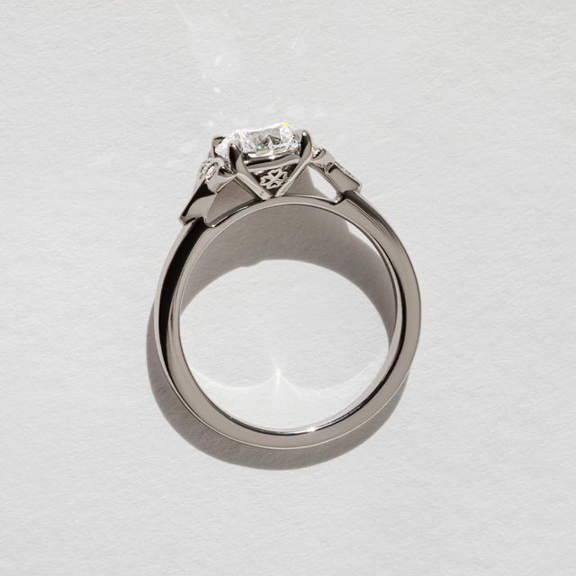 1.20Ct Lab Grown Round Platinum Celtic Song Engagement Ring